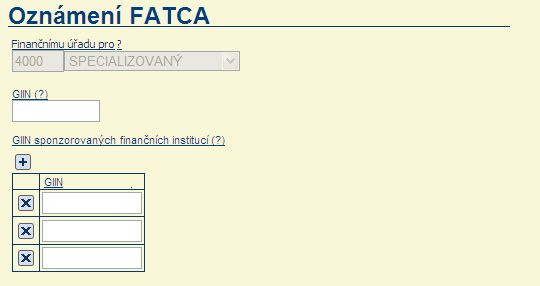 Oznámení FATCA